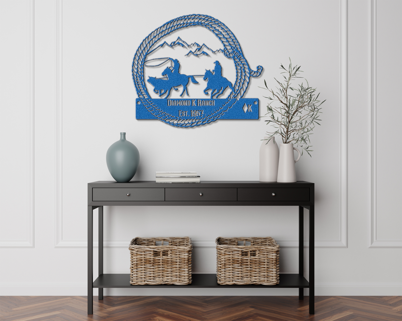 Custom Team Roping Metal Sign