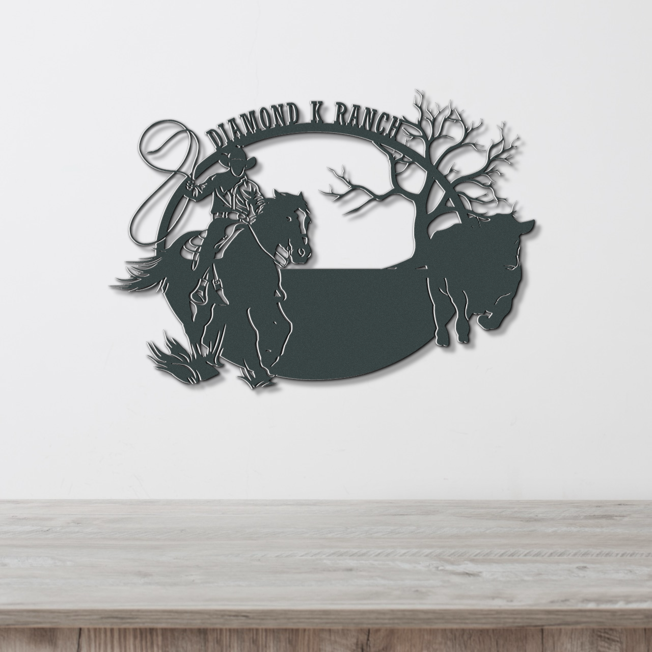 Custom Cowboy Metal Sign