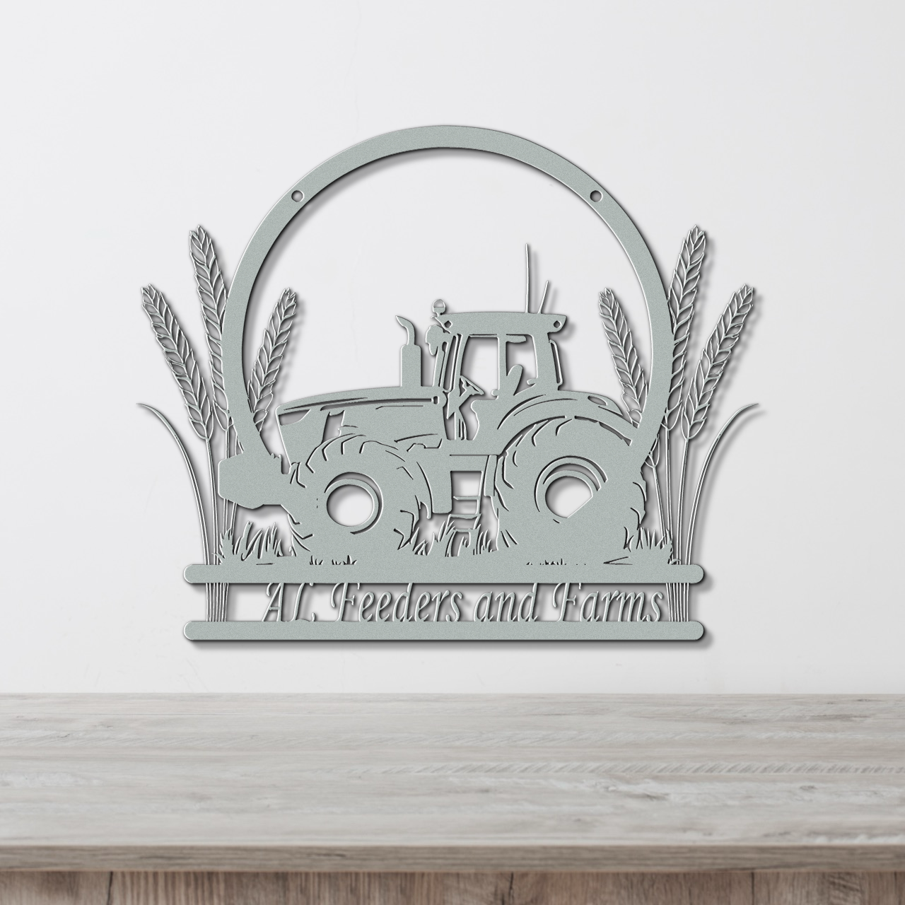 Custom Tractor Metal Sign