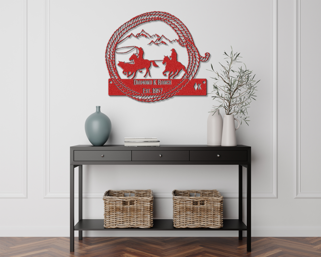 Custom Team Roping Metal Sign
