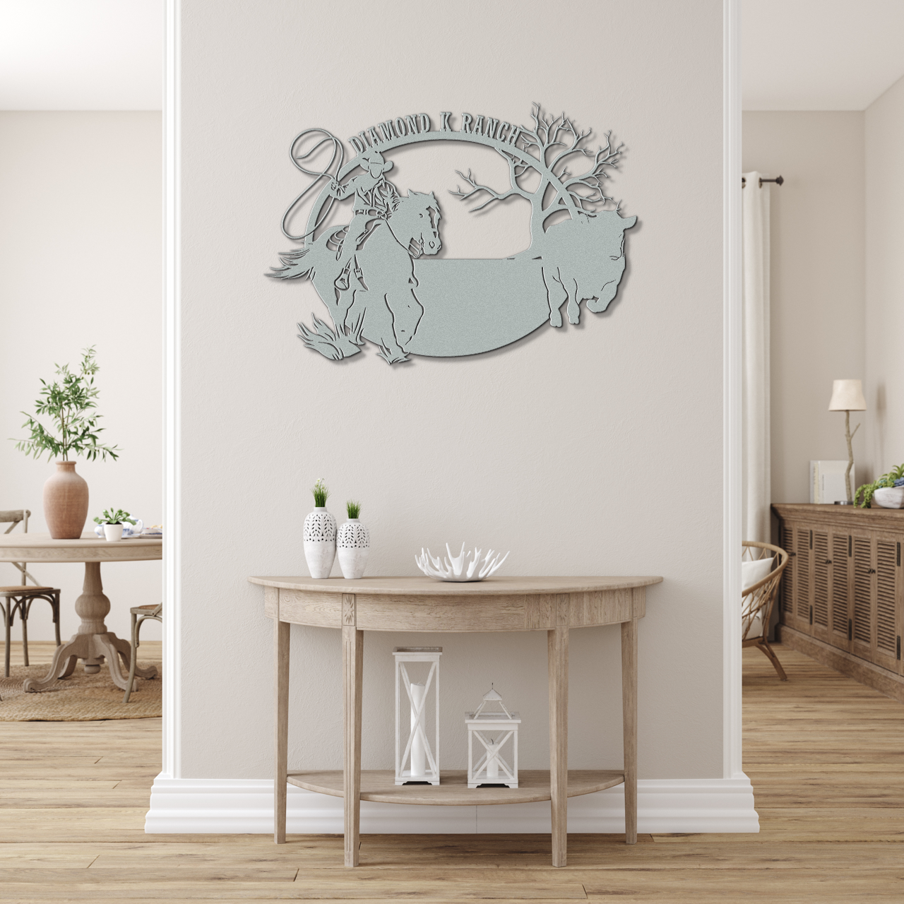 Custom Cowboy Metal Sign
