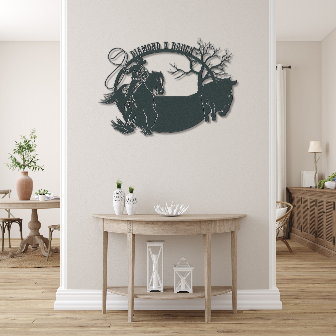 Custom Cowboy Metal Sign