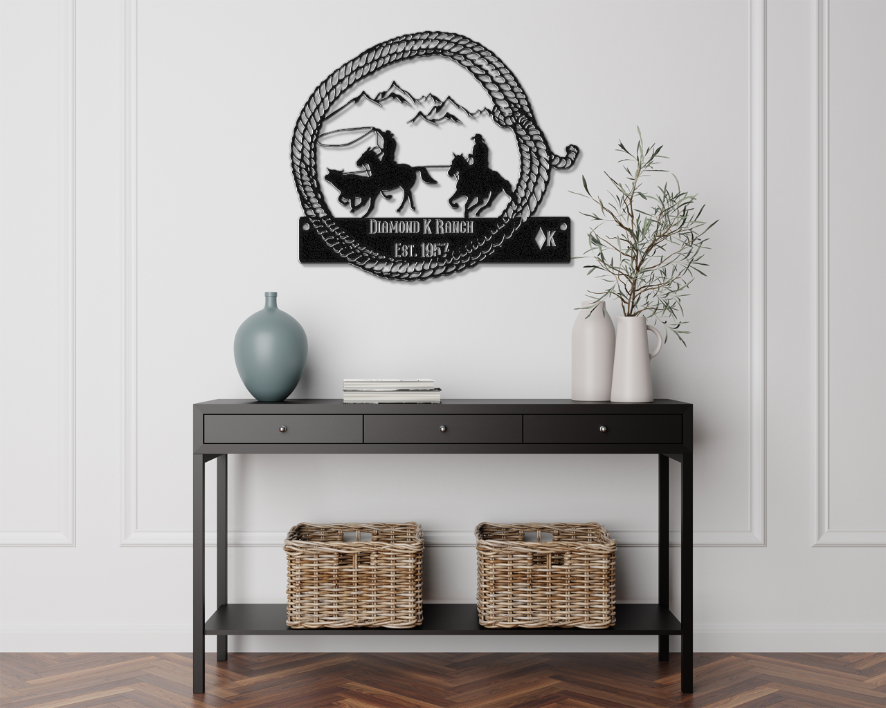 Custom Team Roping Metal Sign