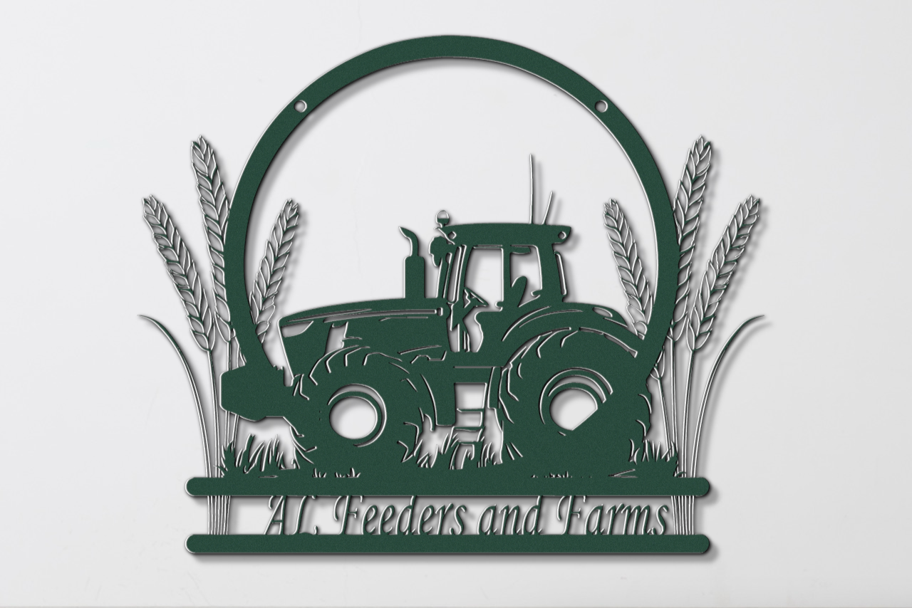Custom Tractor Metal Sign