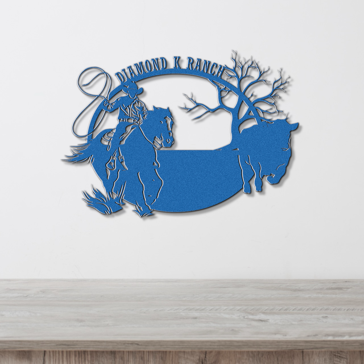 Custom Cowboy Metal Sign