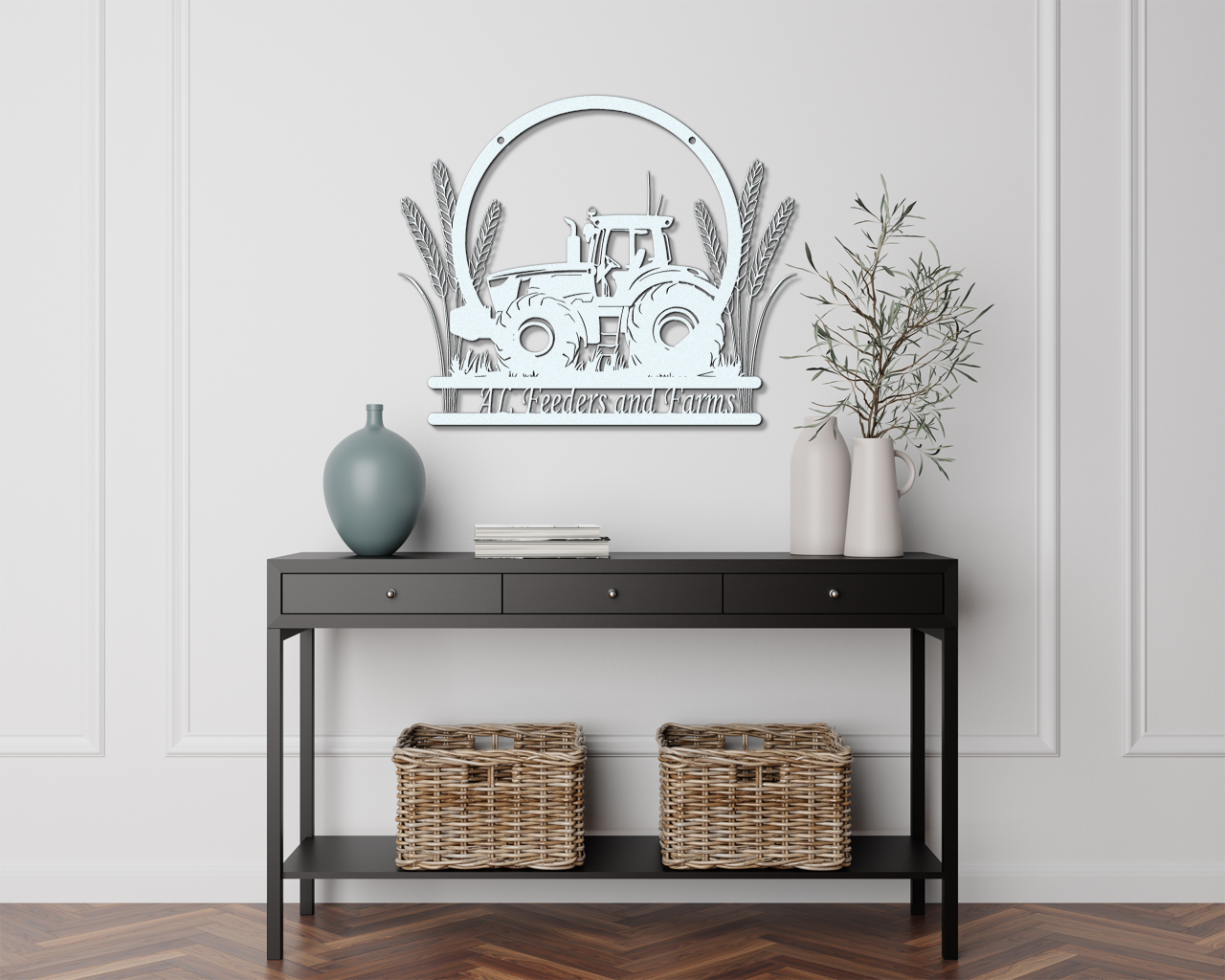 Custom Tractor Metal Sign
