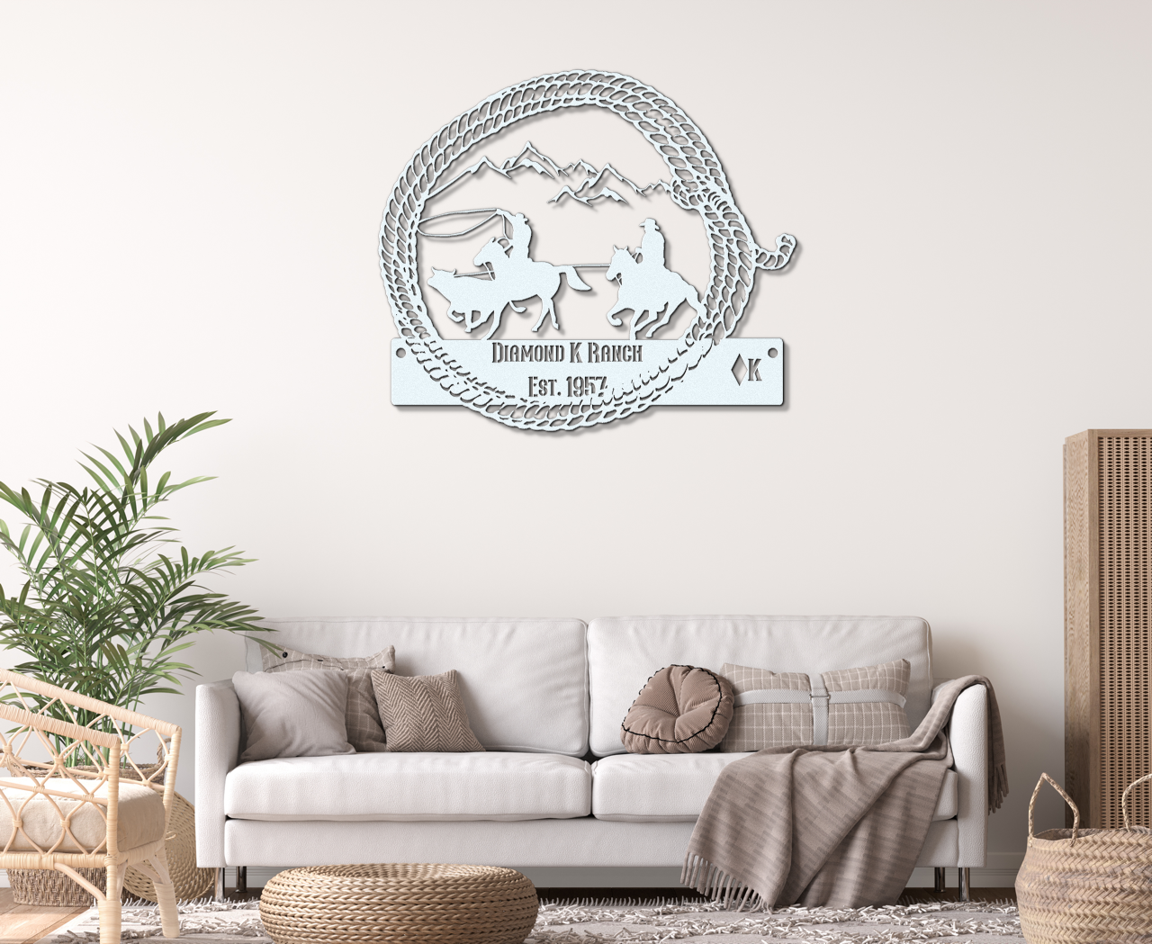 Custom Team Roping Metal Sign