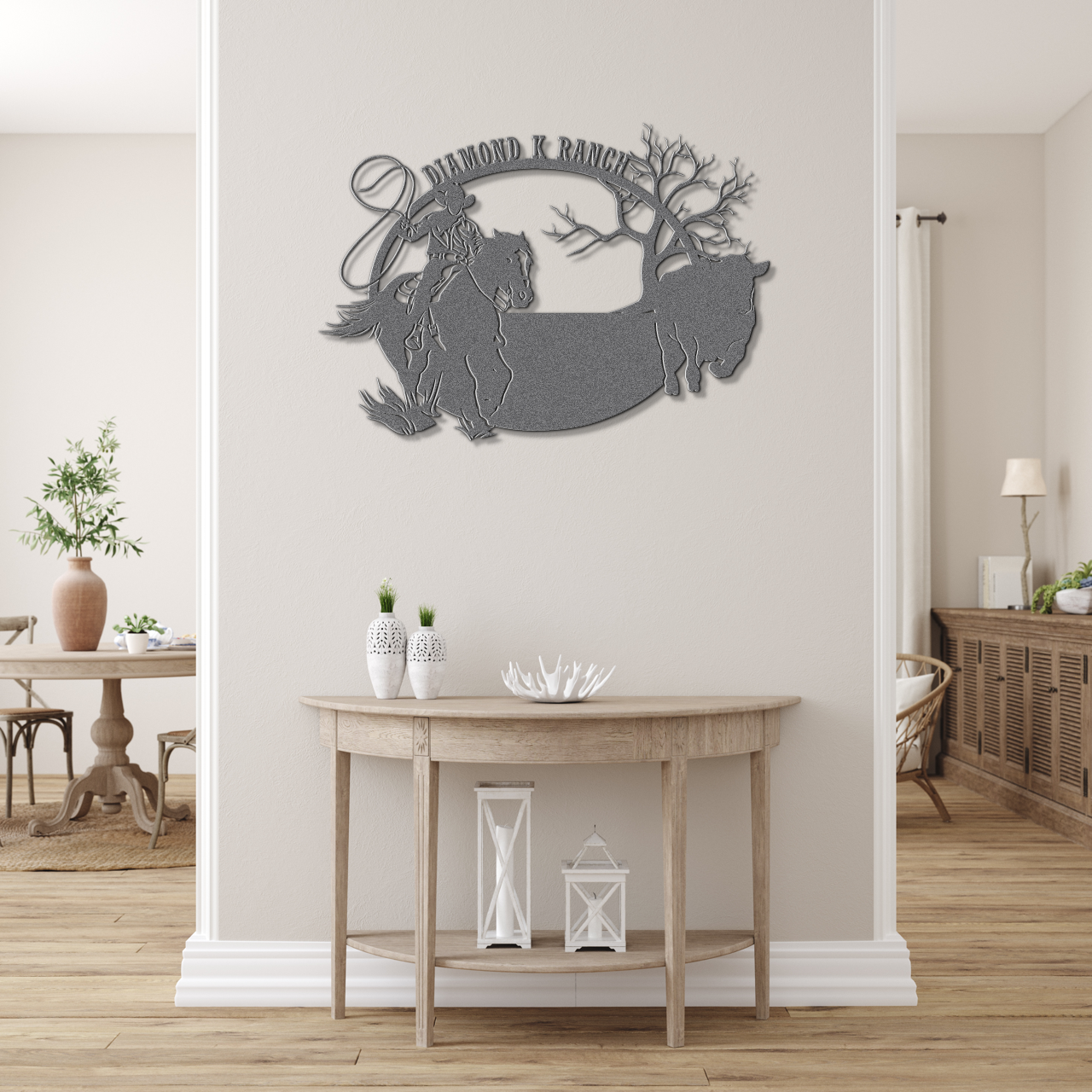 Custom Cowboy Metal Sign