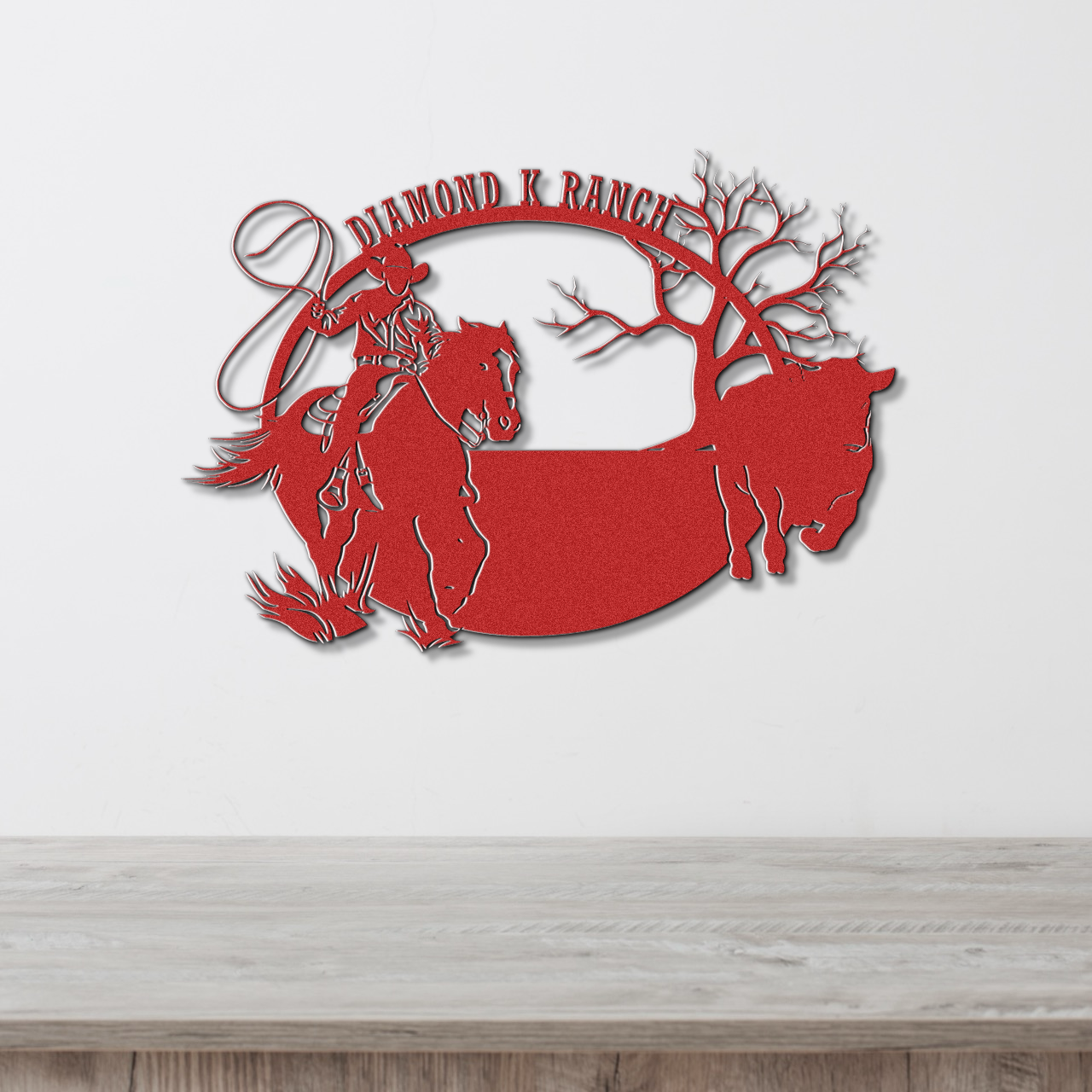 Custom Cowboy Metal Sign
