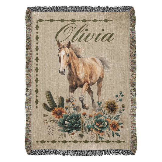 Personalized Woven Horse Blanket