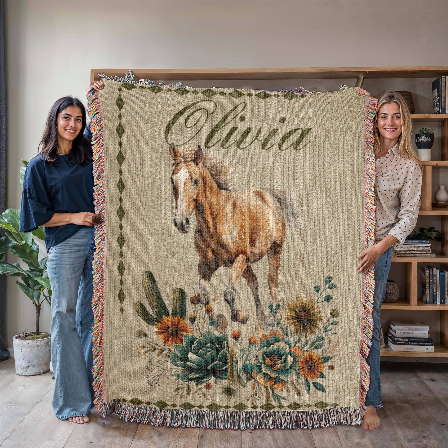 Personalized Woven Horse Blanket