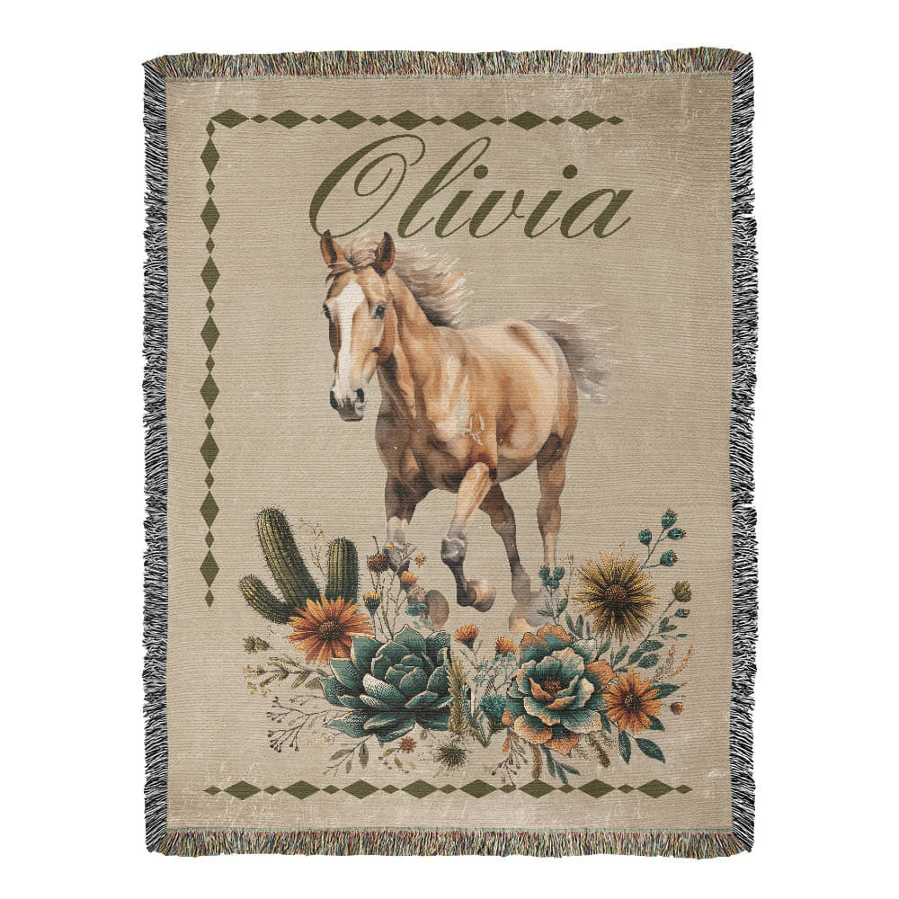 Personalized Woven Horse Blanket