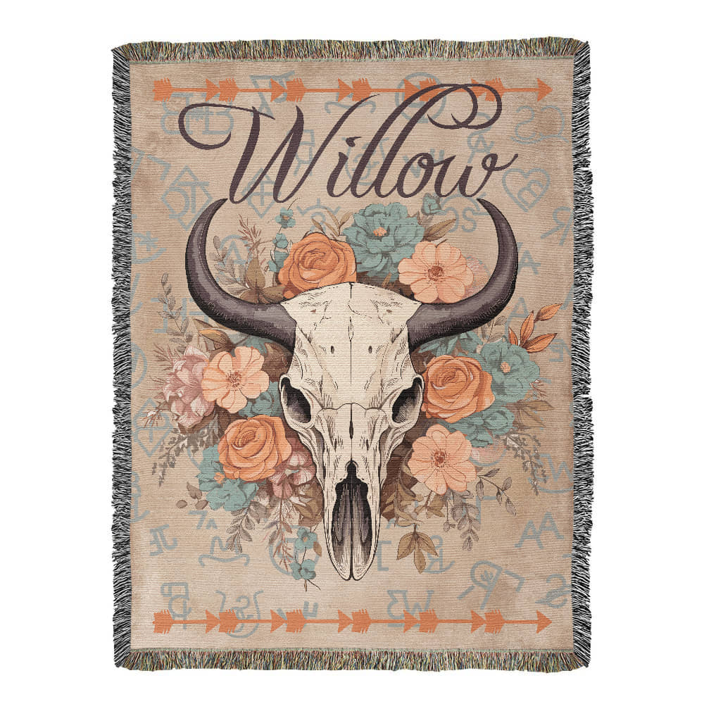 Desert Blooms Woven Blanket