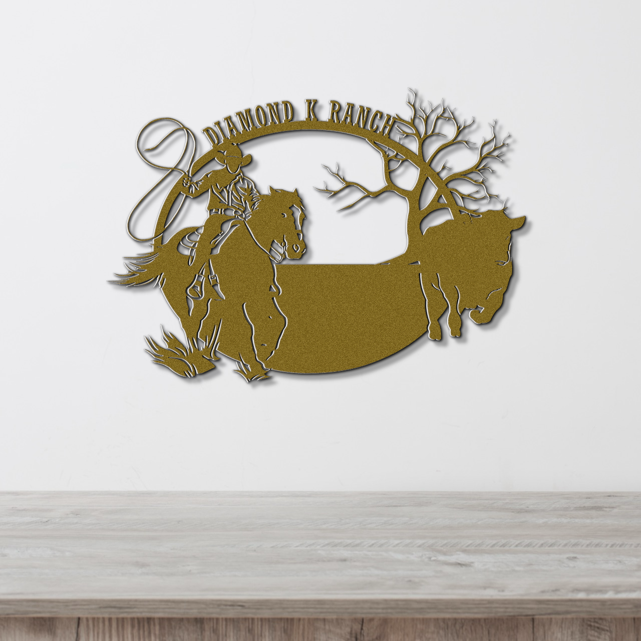 Custom Cowboy Metal Sign