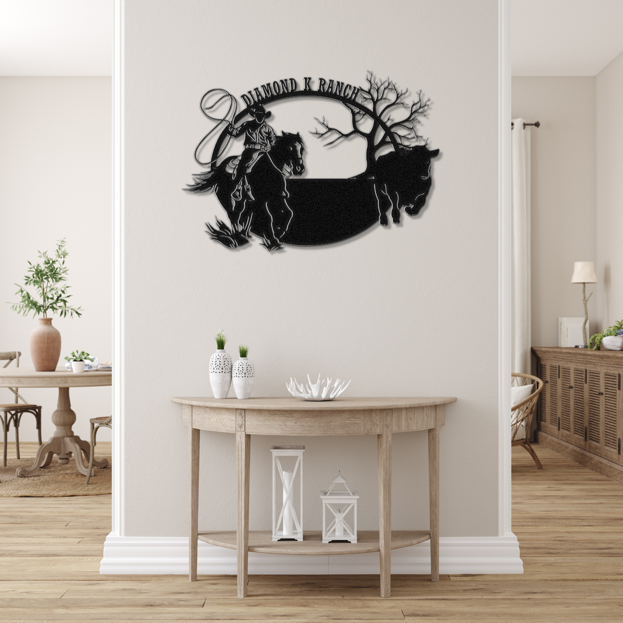 Custom Cowboy Metal Sign