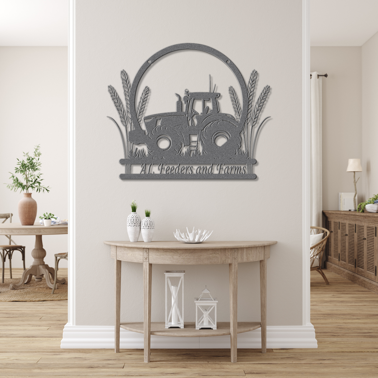 Custom Tractor Metal Sign