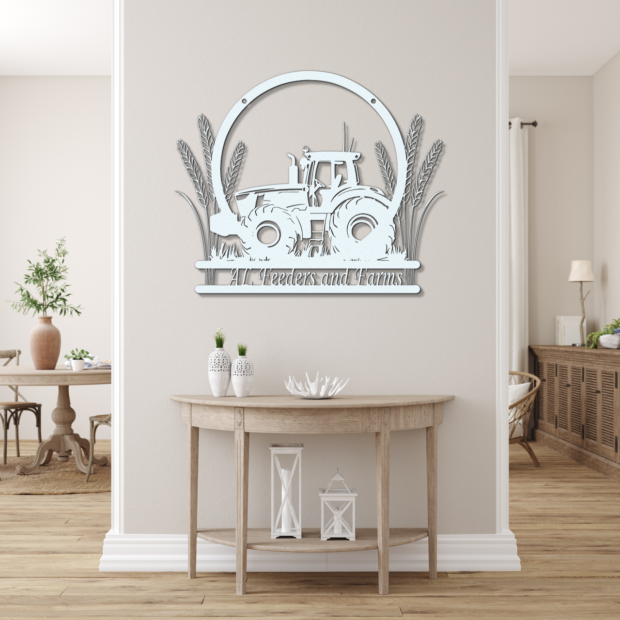 Custom Tractor Metal Sign