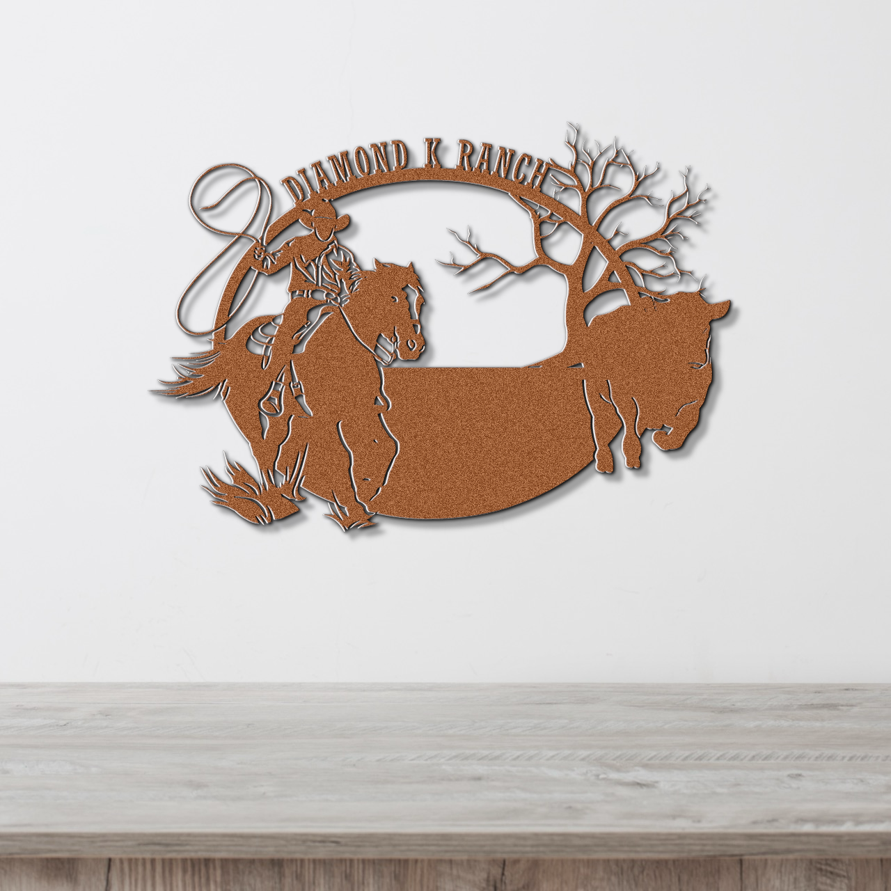 Custom Cowboy Metal Sign