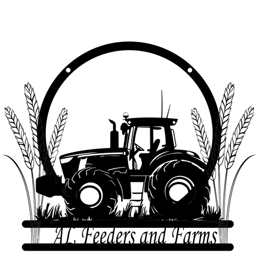 Custom Tractor Metal Sign