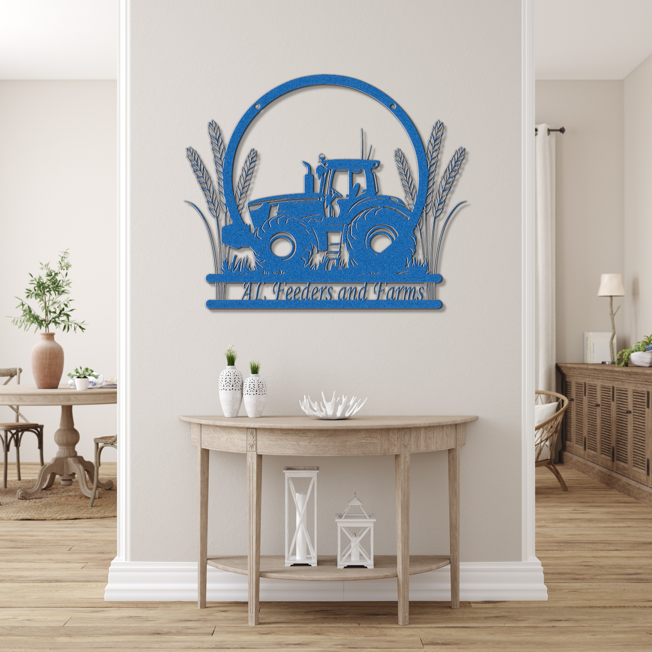 Custom Tractor Metal Sign