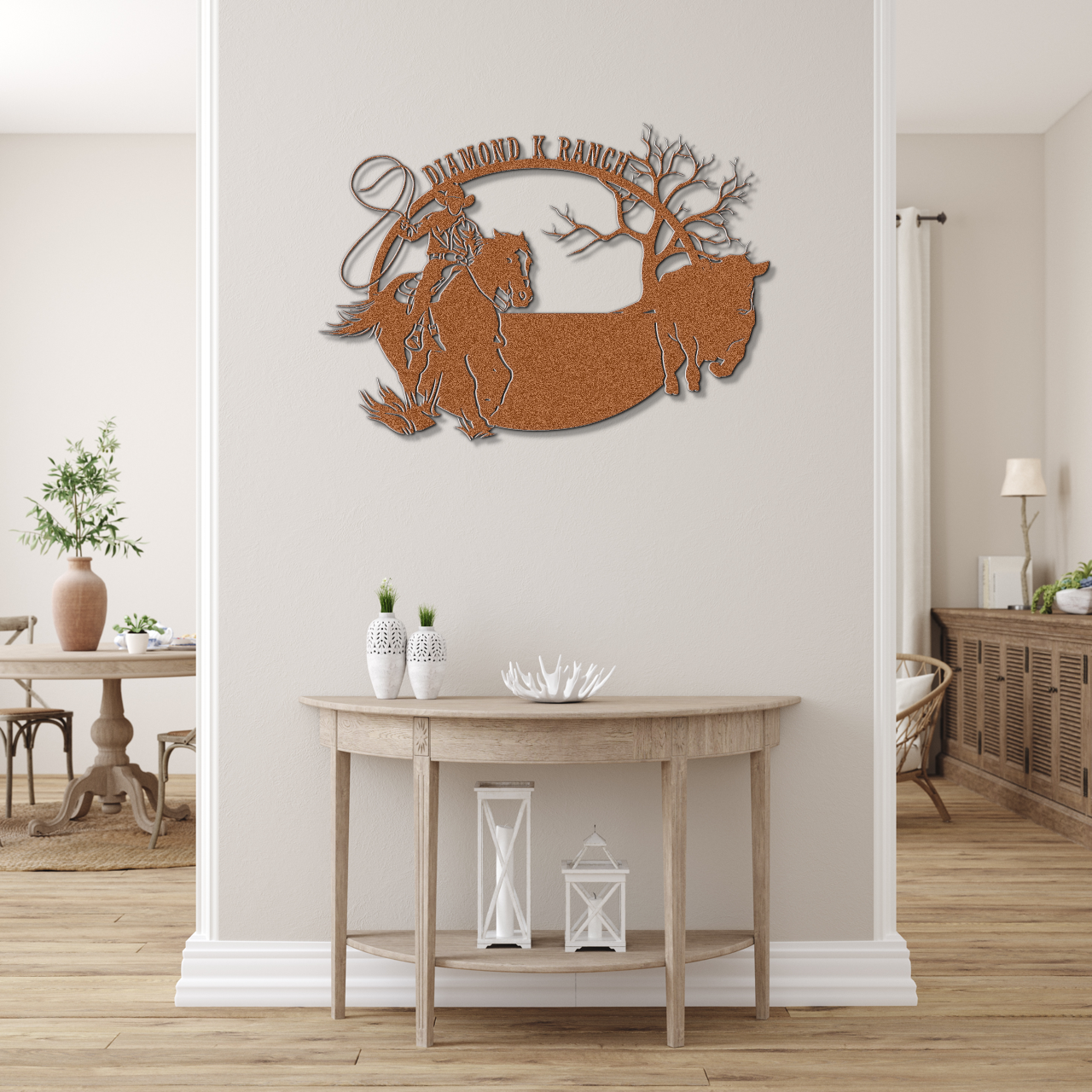 Custom Cowboy Metal Sign