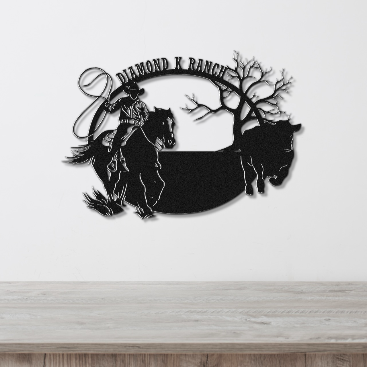 Custom Cowboy Metal Sign