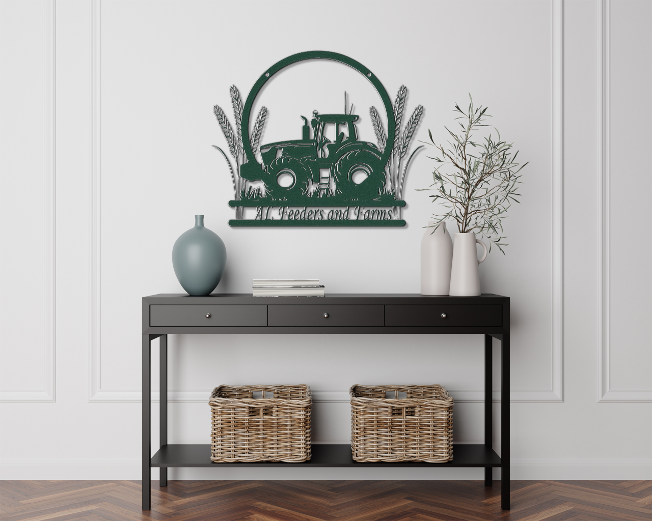 Custom Tractor Metal Sign