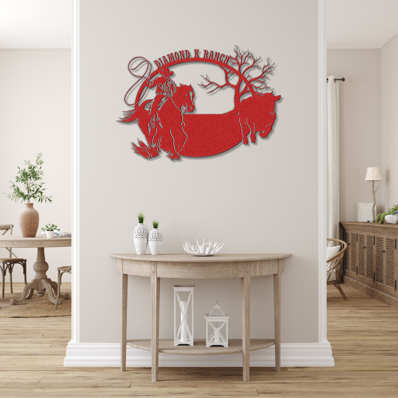 Custom Cowboy Metal Sign