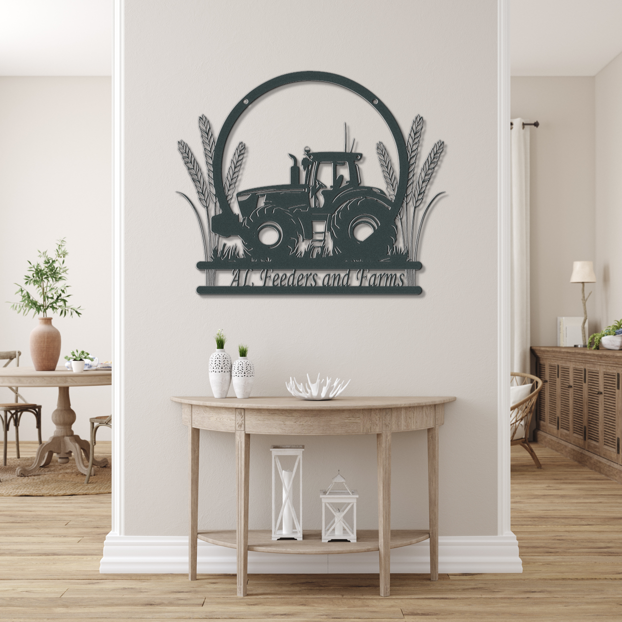 Custom Tractor Metal Sign